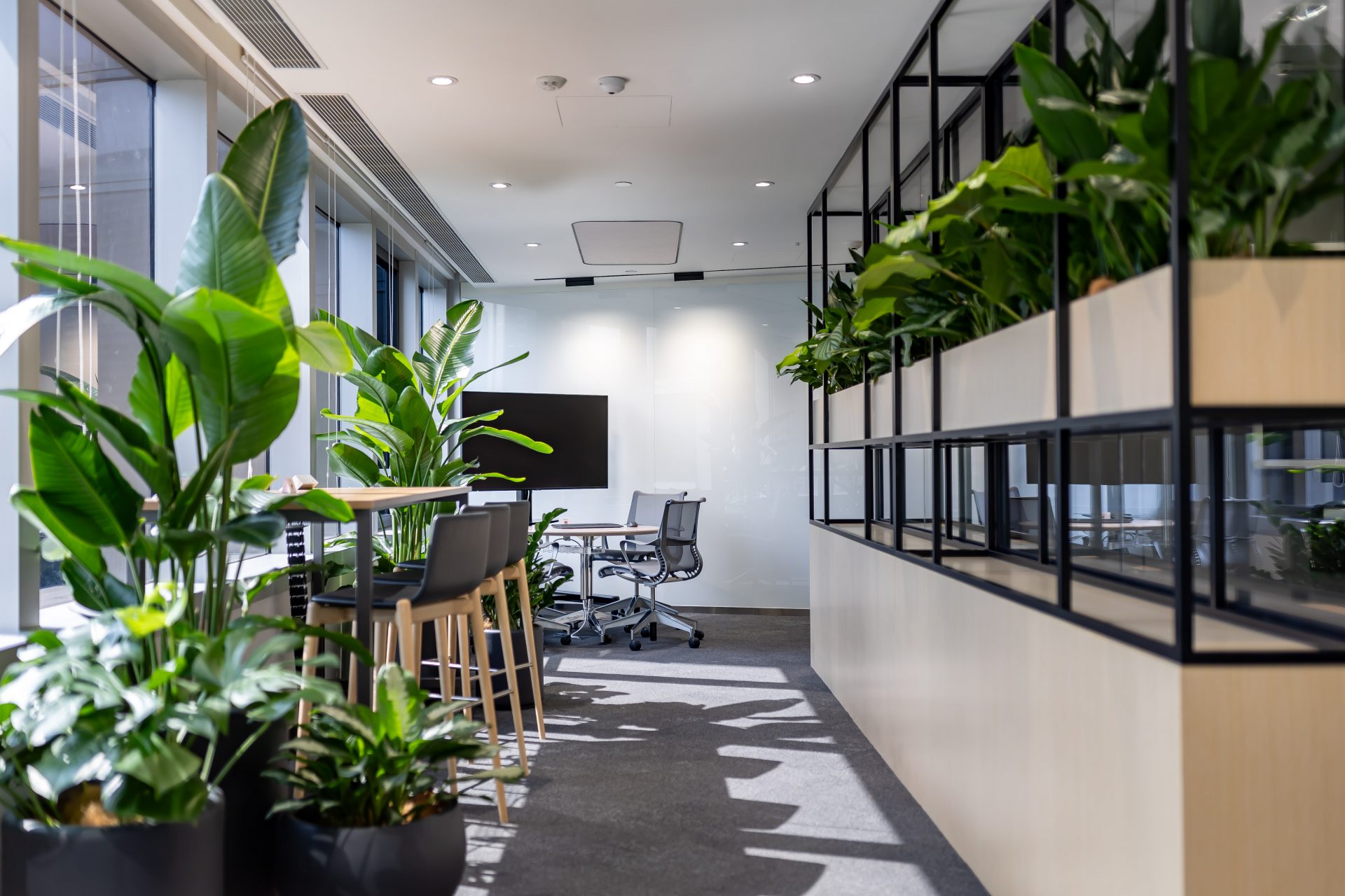 Open-plan office workspace design