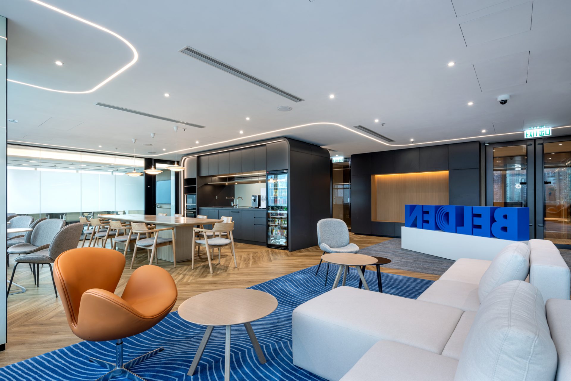 Office reception and circulation-space design