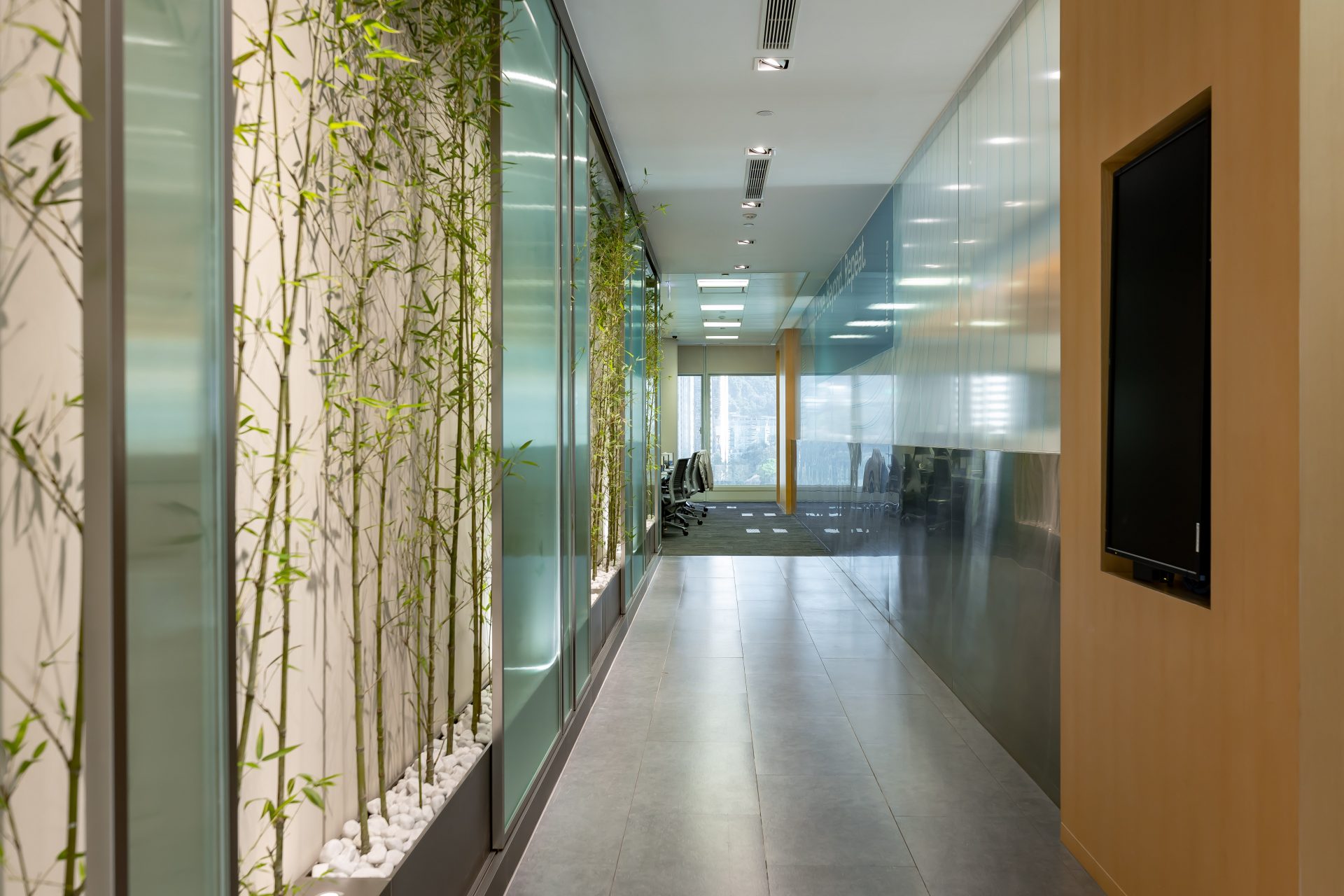 Next case: Bloomberg Office Feature Wall