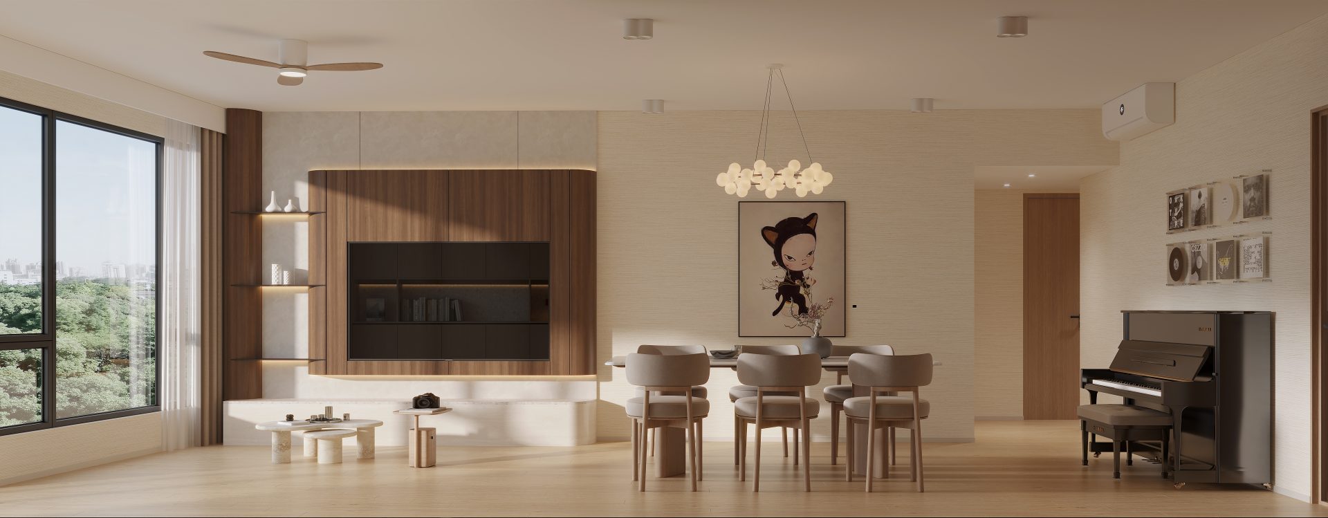 Dynasty Court — living and dining room