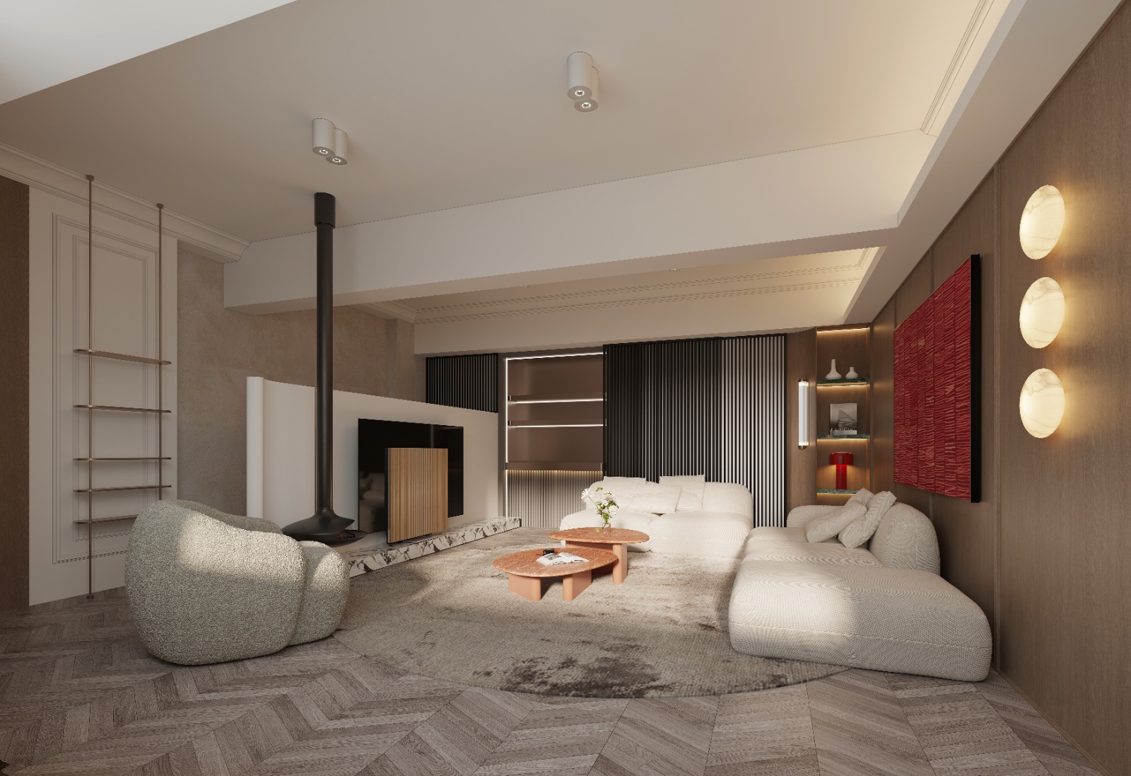 Living-room display at the ED Design Wanchai flagship showroom